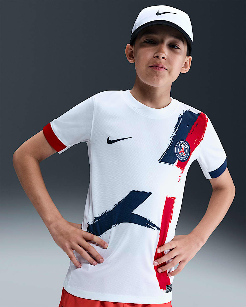 ★Nike★ Paris Saint-Germain Away Nike Football T-Shirt M Wh Paris Saint-Germain 2024/25 Stadium Away Older Kids' Nike